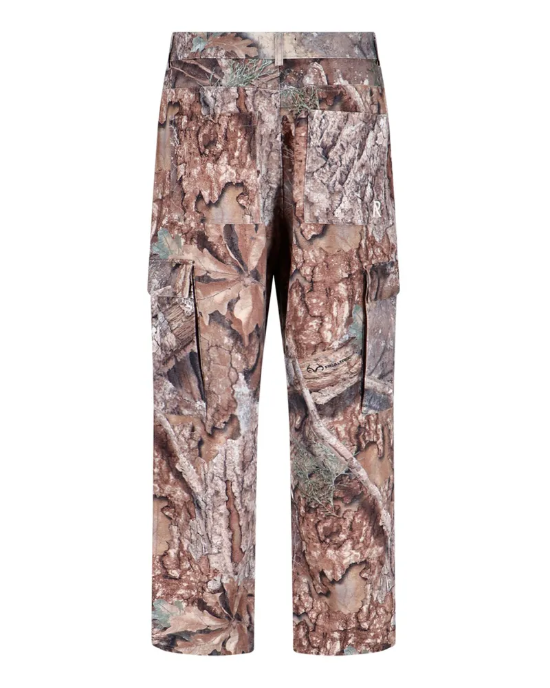REPRESENT Men's Cargo Trousers Real Tree Camo Green Cotton Green