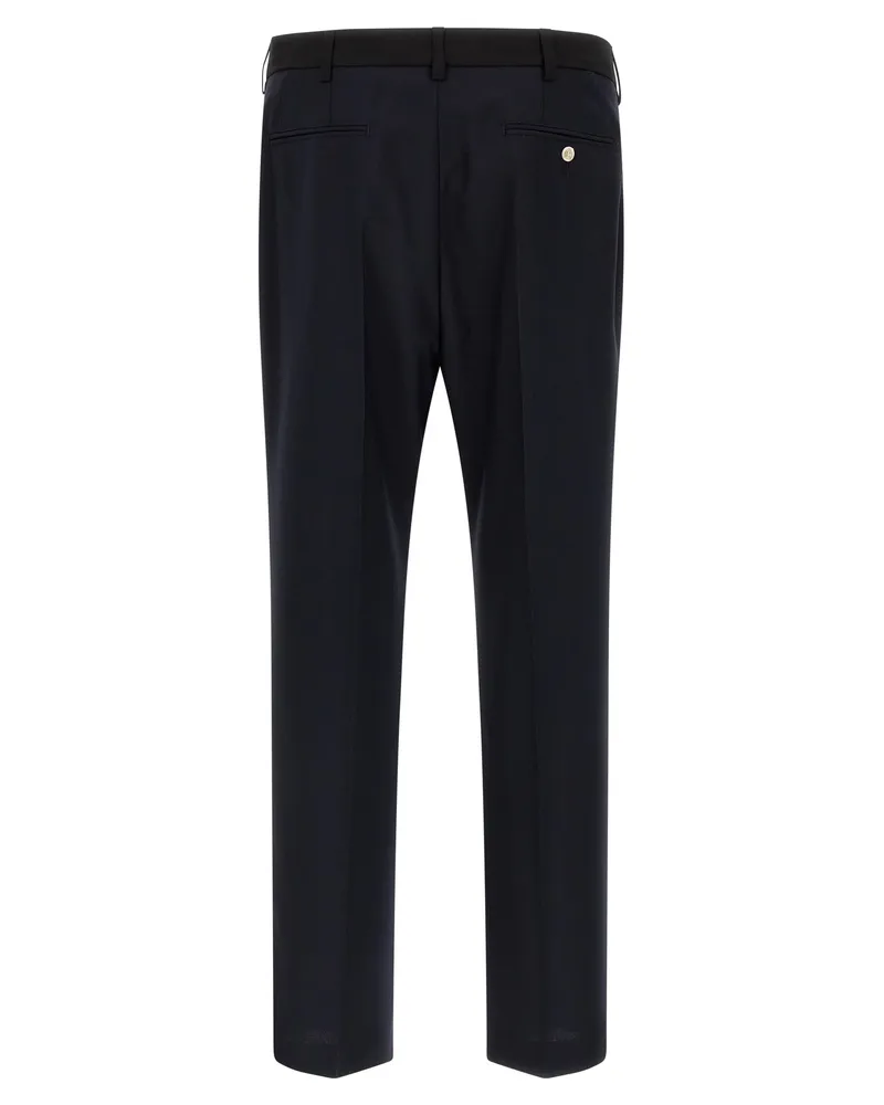 Marni Men's Blue Virgin Wool Casual Pants Navy