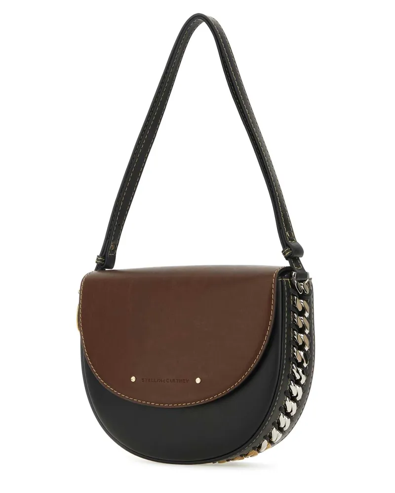Stella McCartney Women's Two-Tone Alter Mat Medium Frayme Shoulder Bag Black-Havana Borse A Mano Black/havana Black