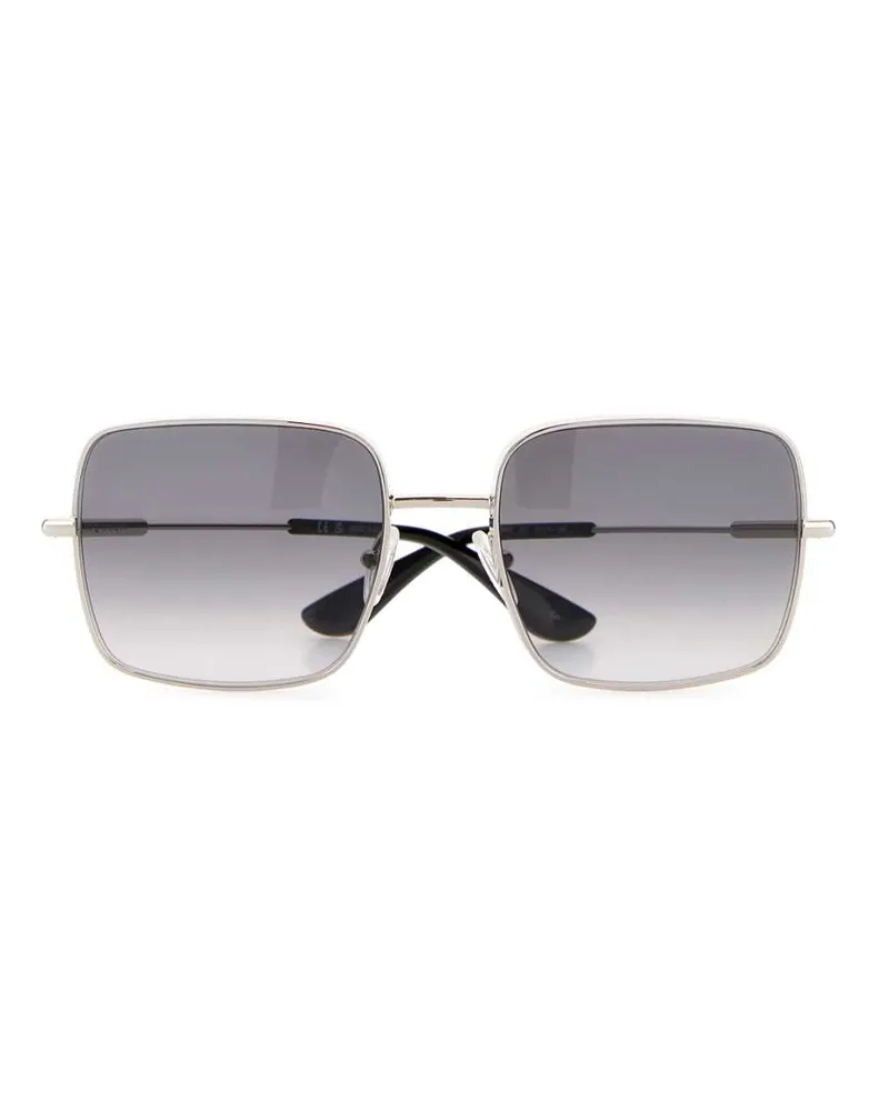 Alexander McQueen Women's Silver Metal Sunglasses Metallo Occhiali Da Sole Silver