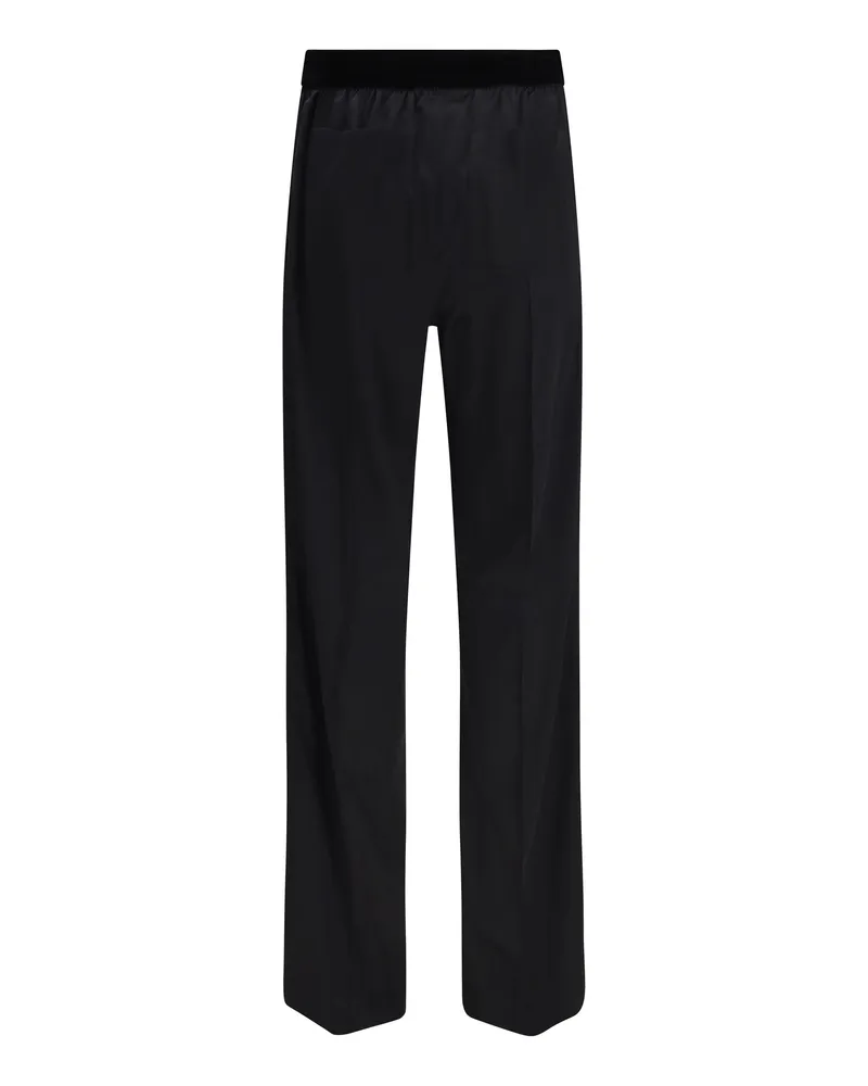 Tom Ford Women Stretch Silk Satin Pants Black Silk; Elastane Trousers Black