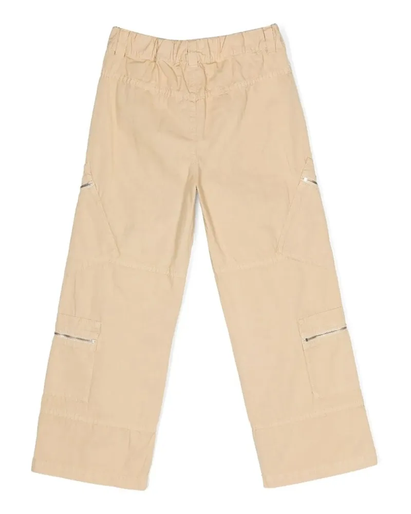 Jacquemus Wide-Leg Cotton Trousers — Beige Beige
