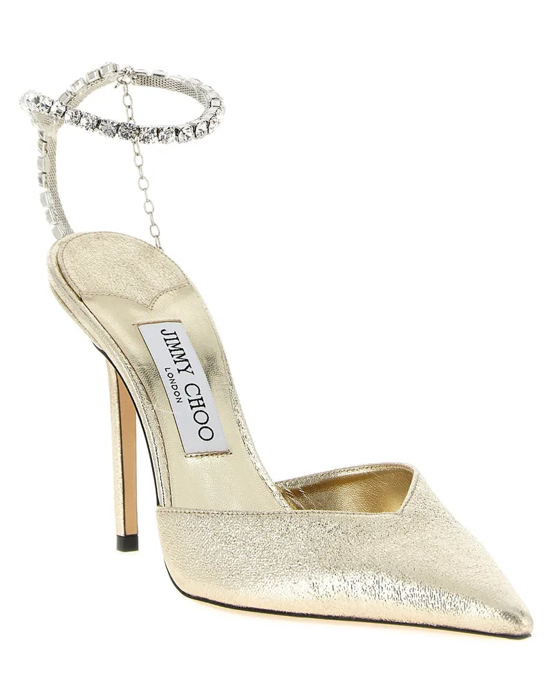 Jimmy Choo Saeda Pumps — Platinum Platinum