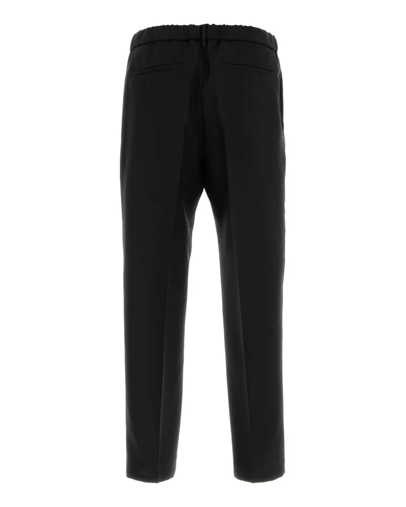 Jil Sander Men's Black Wool Blend Pant 001 Exterior: Virgin Mohair Pantaloni Trousers Black
