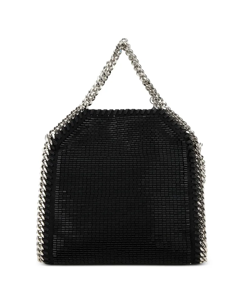Stella McCartney Black Bead Trim with Chain Handles Tote Bag — Black Black