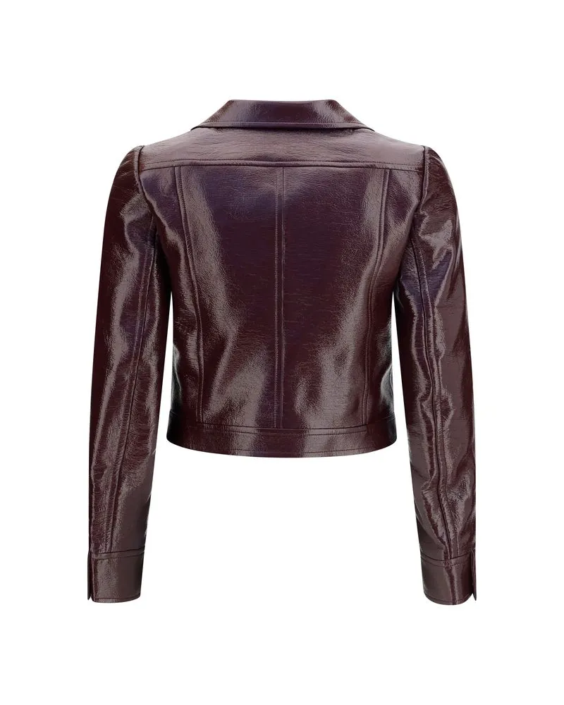 Courrèges Women Bordeaux Cotton Jacket Clothing Purple