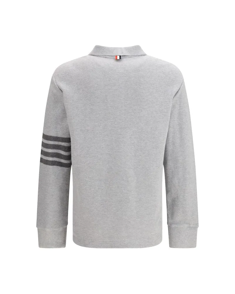 Thom Browne Men's Gray Cotton Polo Shirt Gray