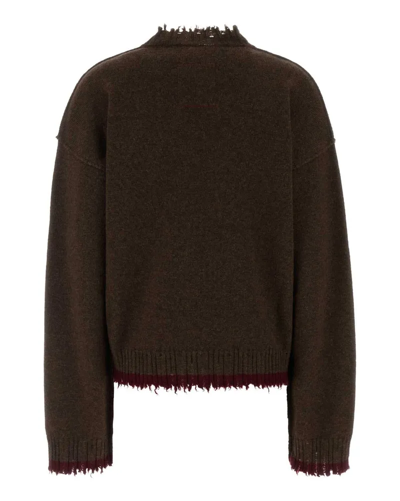 Uma Wang Women's Brown Cashmere Plain Sweater Brownred Exterior: Maglie Brown