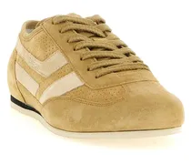 Men's Beige Calfskin Sneakers