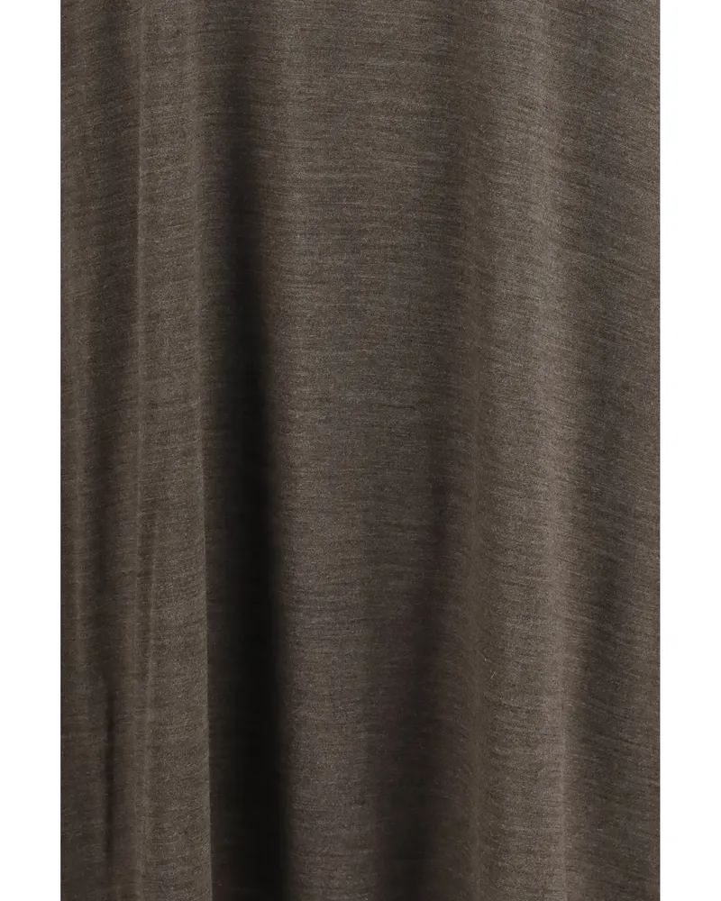 Rick Owens Men's T-Shirt Jumbo Wool Brown Merino T-Shirts And Polos Brown