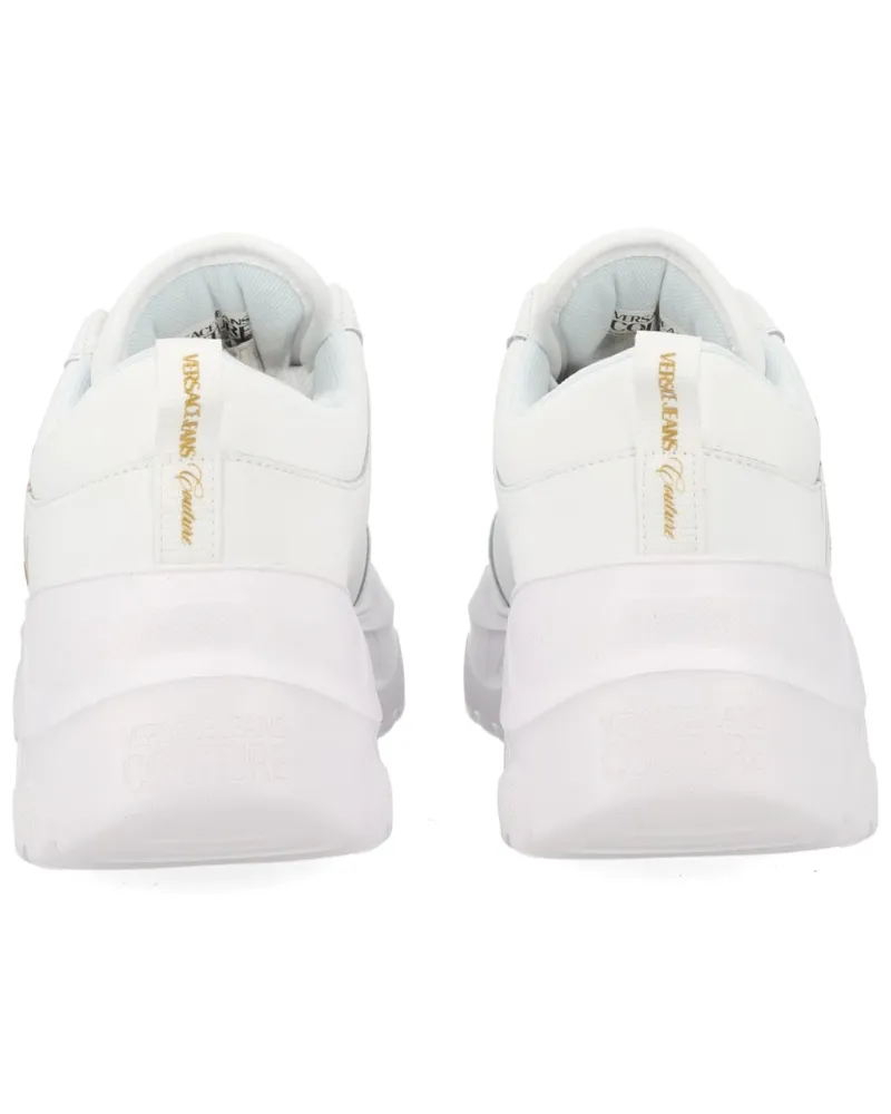 Versace Jeans Logo White Leather Sneaker — White White