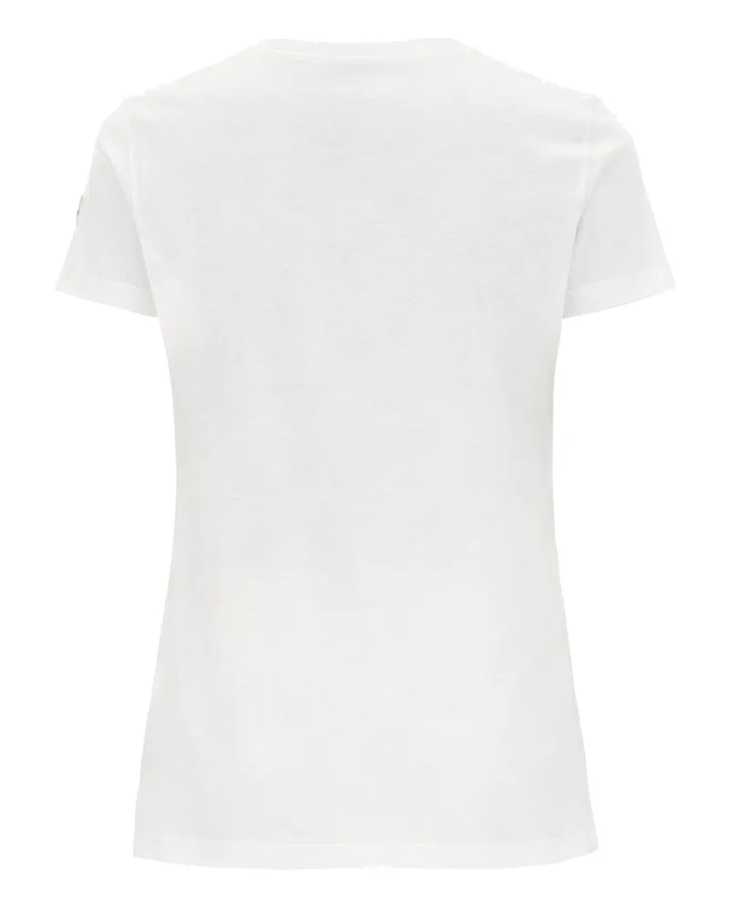 Moncler Logo-Print Cotton T-Shirt — White White