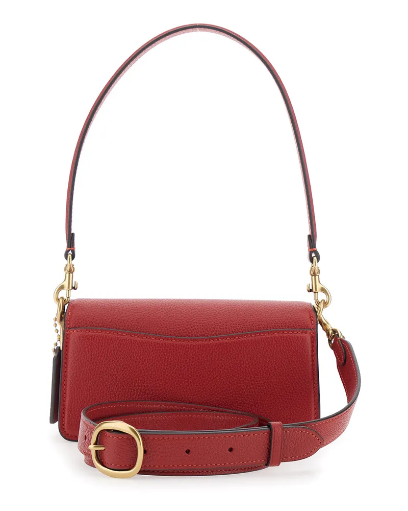 Coach Women's Crossbody Bag Tabby 20 Red Leather Cow Shoulder Red