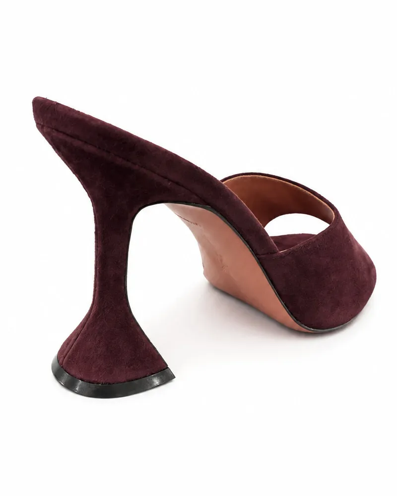 Amina Muaddi Lupita Slipper 95 Sandal — Bordeaux Bordeaux
