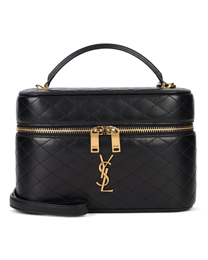 Saint Laurent Women's Shoulder Bag Gaby Vanity Black Leather Lambskin Black