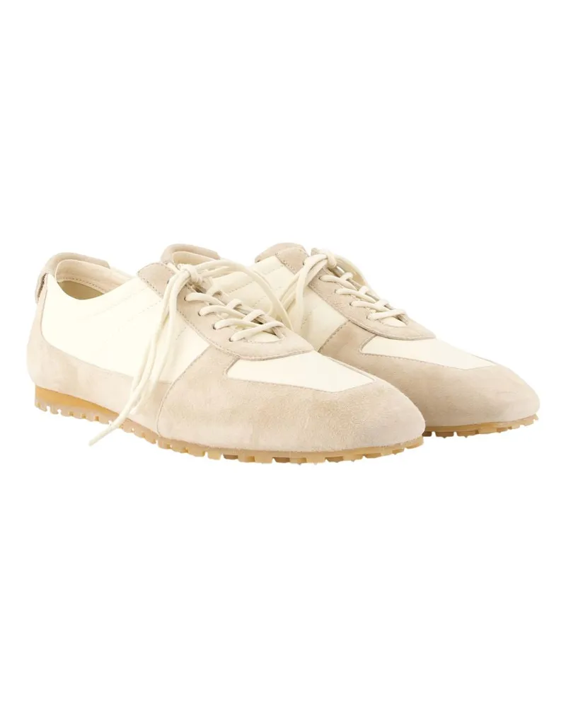 aeyde Women's Uma Sneakers -  Leather Ivory Calfskin Shoes Ivory