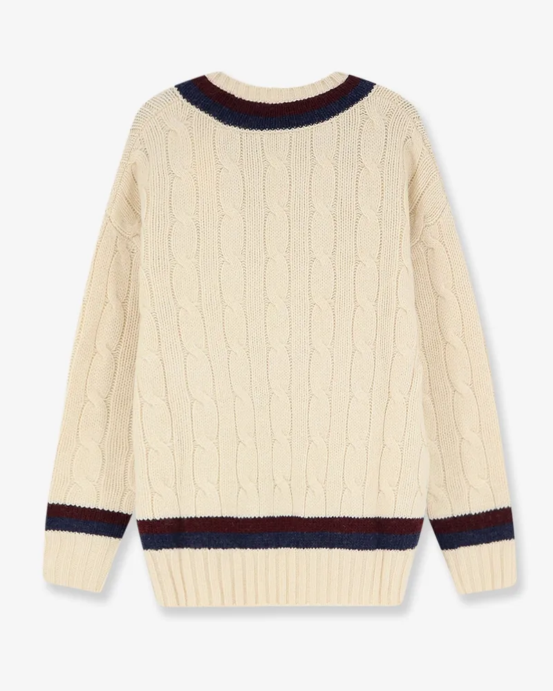Zimmermann Women's Cable Knit Wool Sweater Valiant Beige Beige
