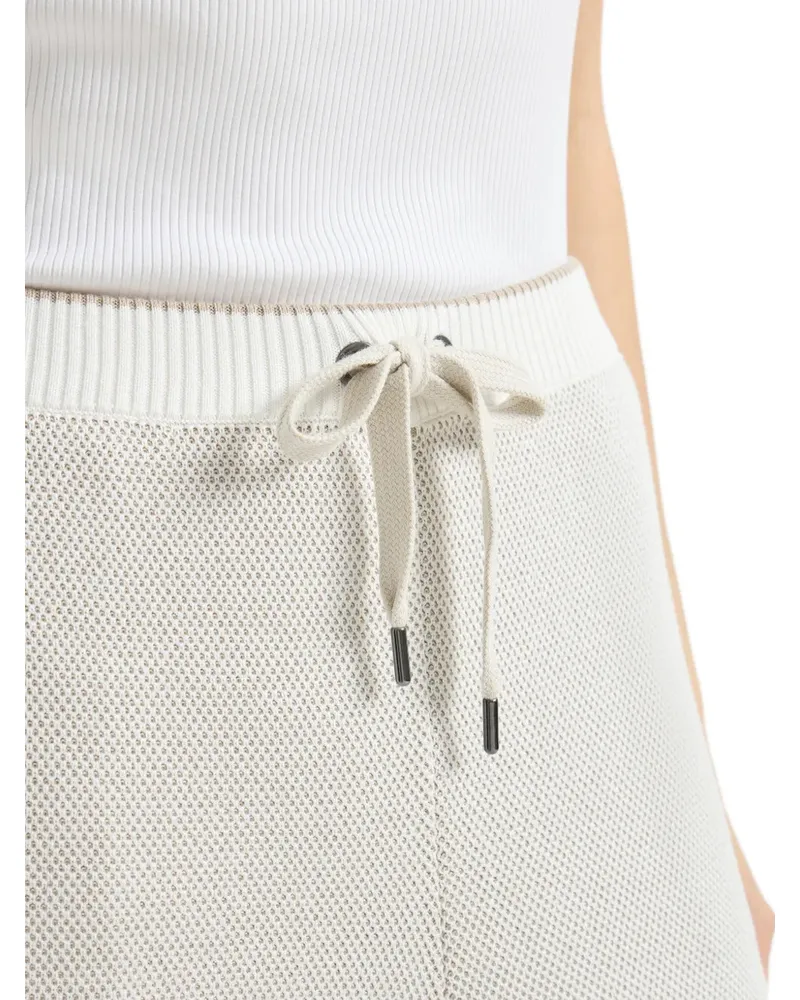 Brunello Cucinelli Women's Drawstring Palazzo Pants Ss26 W White