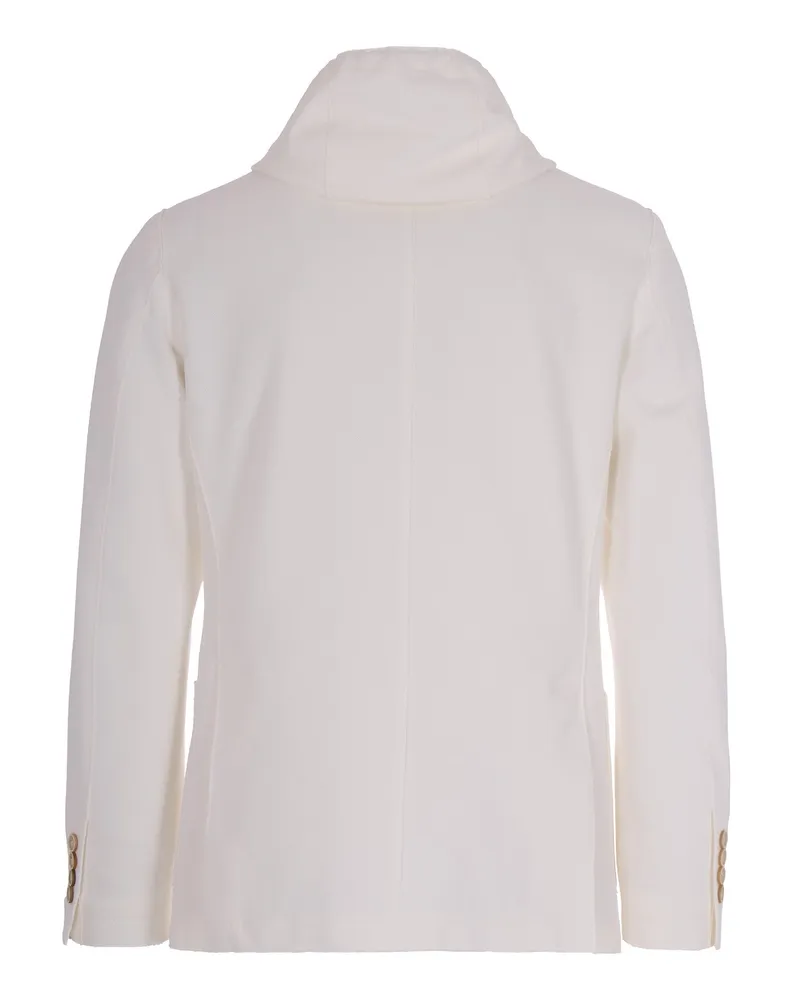 Eleventy Men's Hooded Jacket White Cotton White