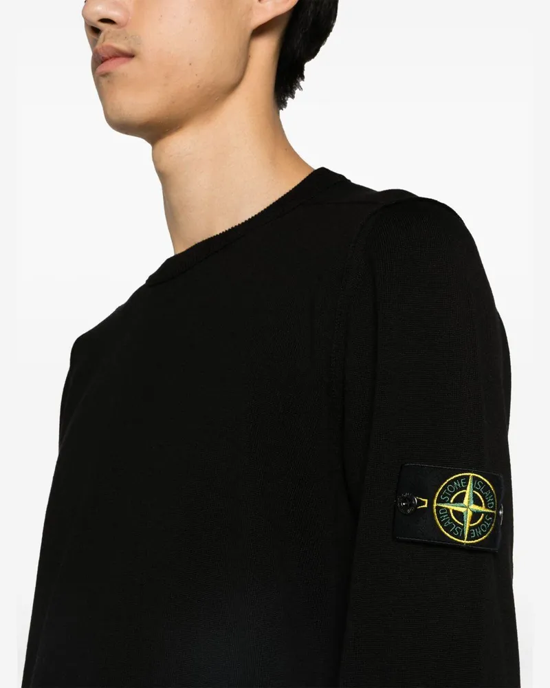 Stone Island Men's Sweater Black Cotton Black