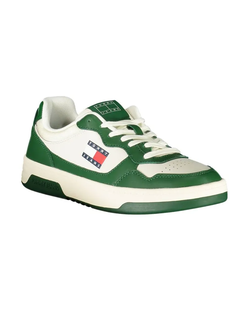 Tommy Hilfiger Color-Block Leather Sneaker — White White