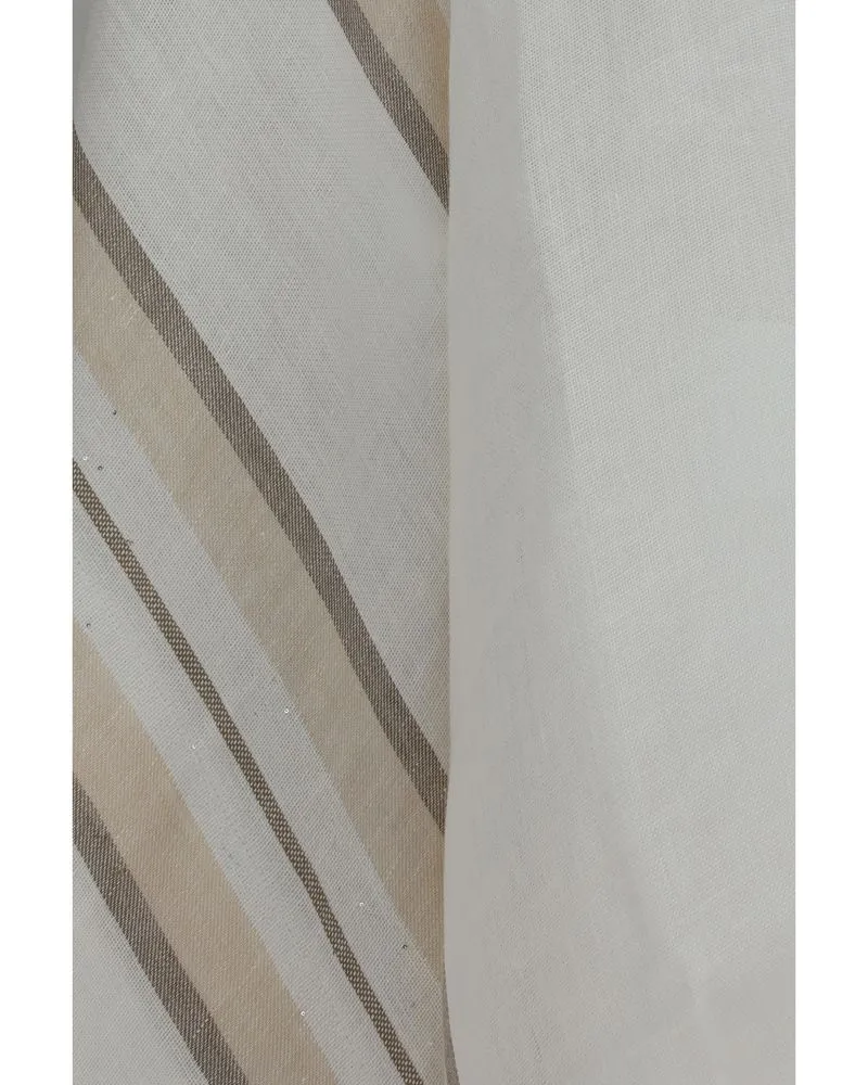 Brunello Cucinelli Linen, Cashmere & Silk Blend Poncho — Beige Beige