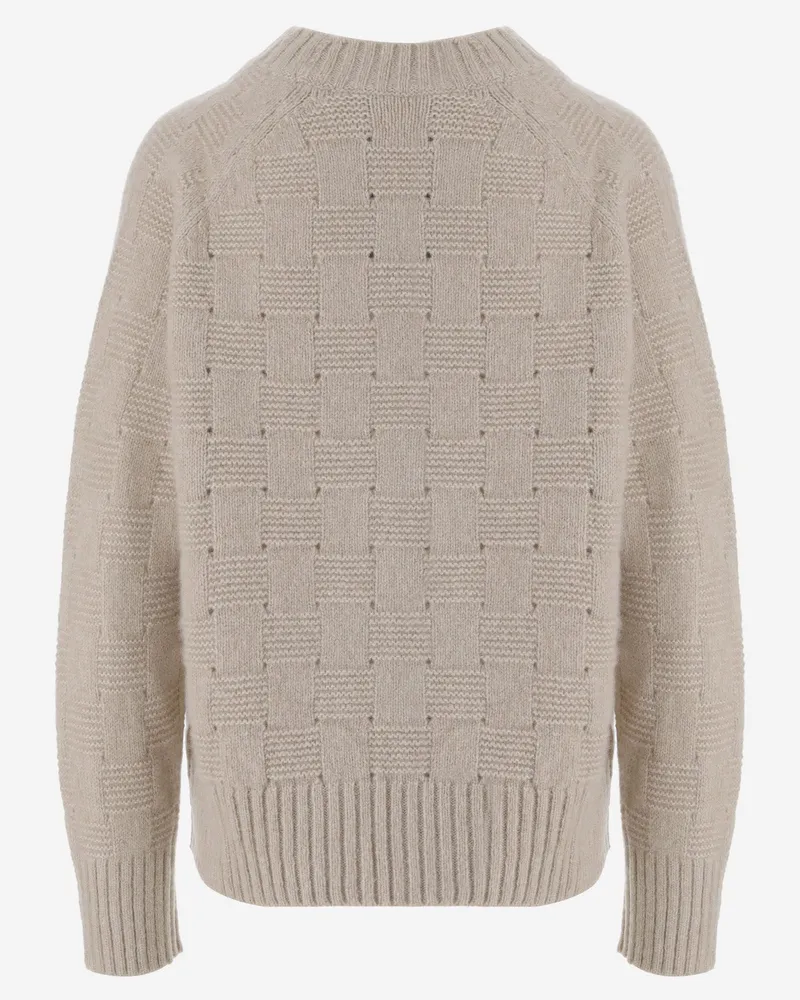 ALLUDE Cashmere and Silk Sweater — Beige Beige