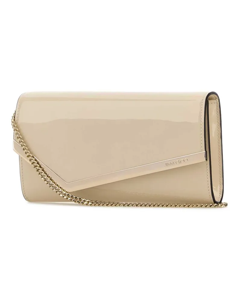 Jimmy Choo Emmie Leather Clutch — Beige Beige