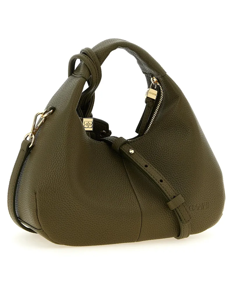 Ganni Mini Hobo Shoulder Bag — olive Olive