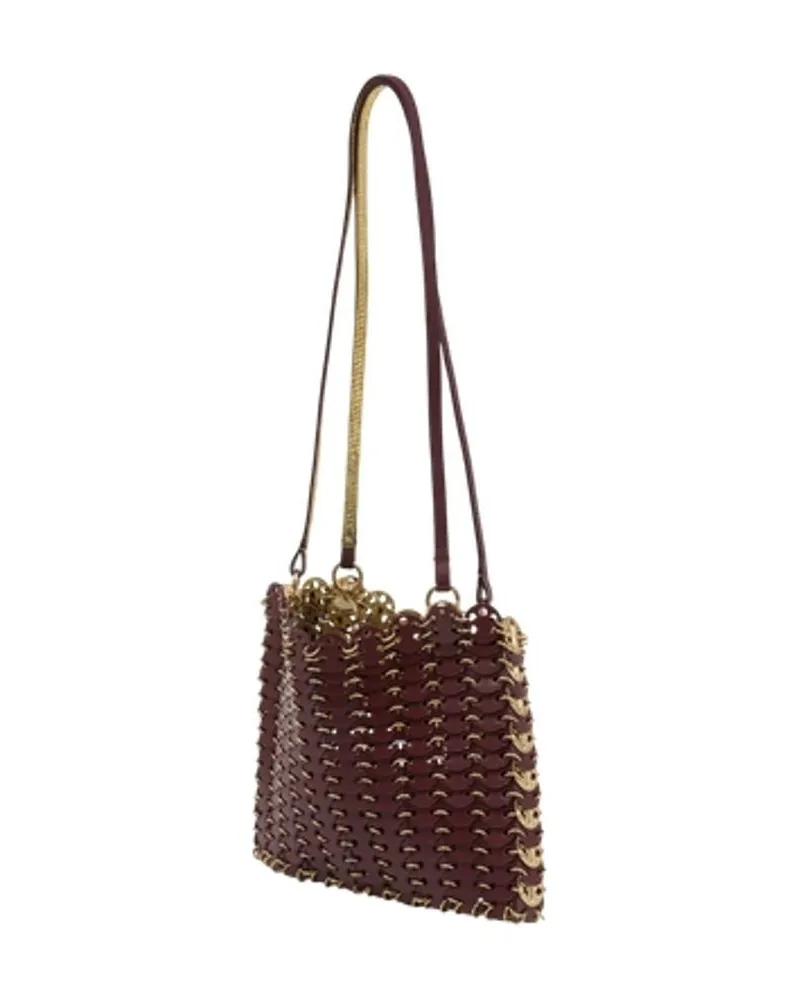 Paco Rabanne Women's Shoulder Bag -  Leather Multicolor Calfskin Shoulder-Hobo-Bags Brown