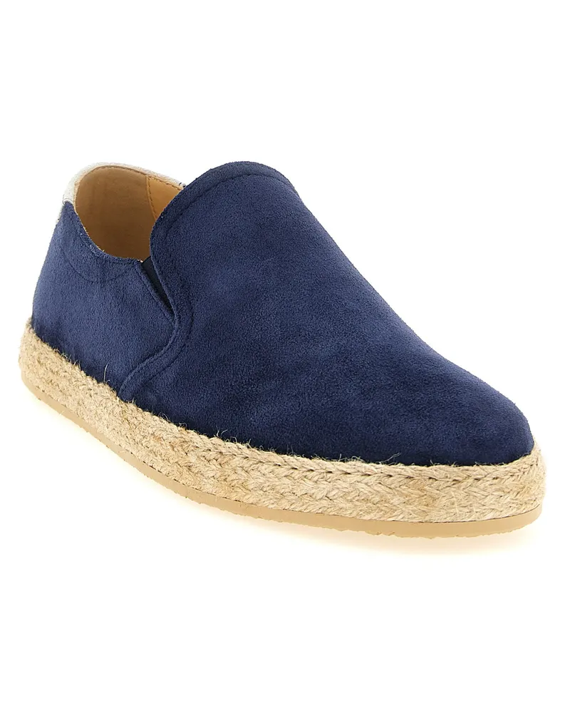 Brunello Cucinelli Men's Blue Calfskin Espadrilles Shoe Blue
