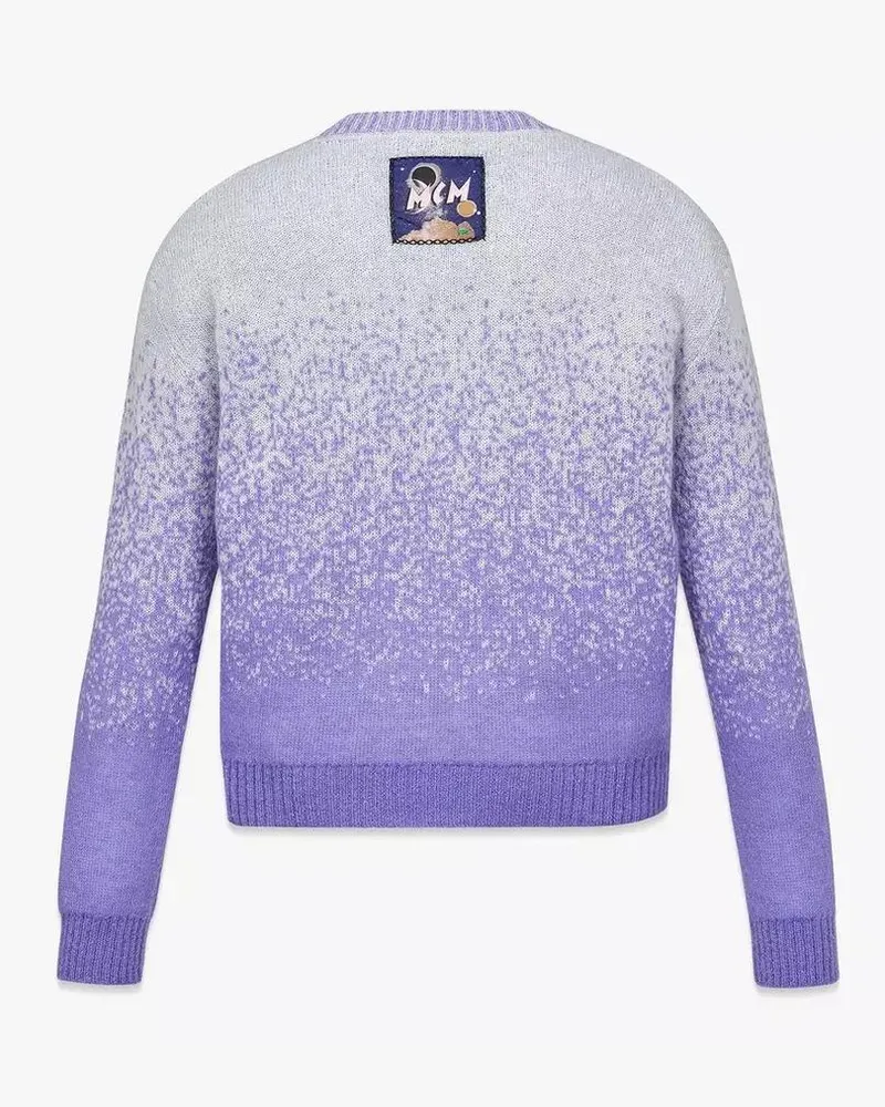 MCM Mohair Jacquard Gradient Sweater — Purple Purple