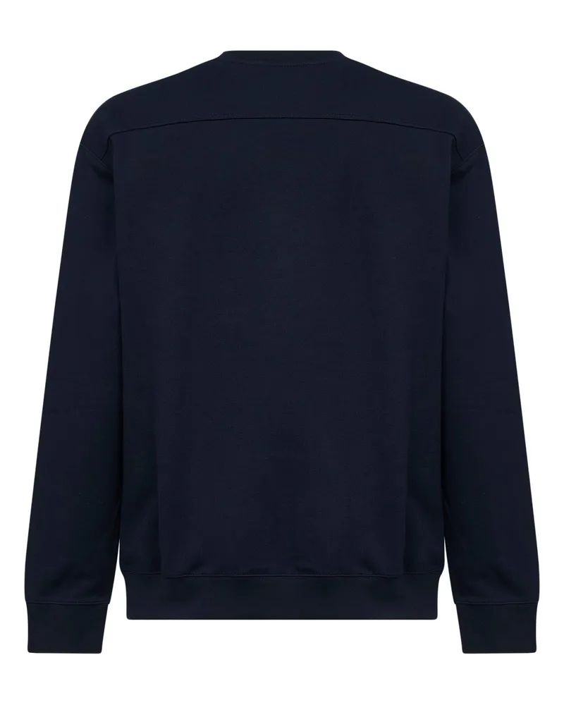 Gucci Men's Dark Blue Cotton Jersey Embroidered Sweatshirt Sweatshirts Sweater Navy