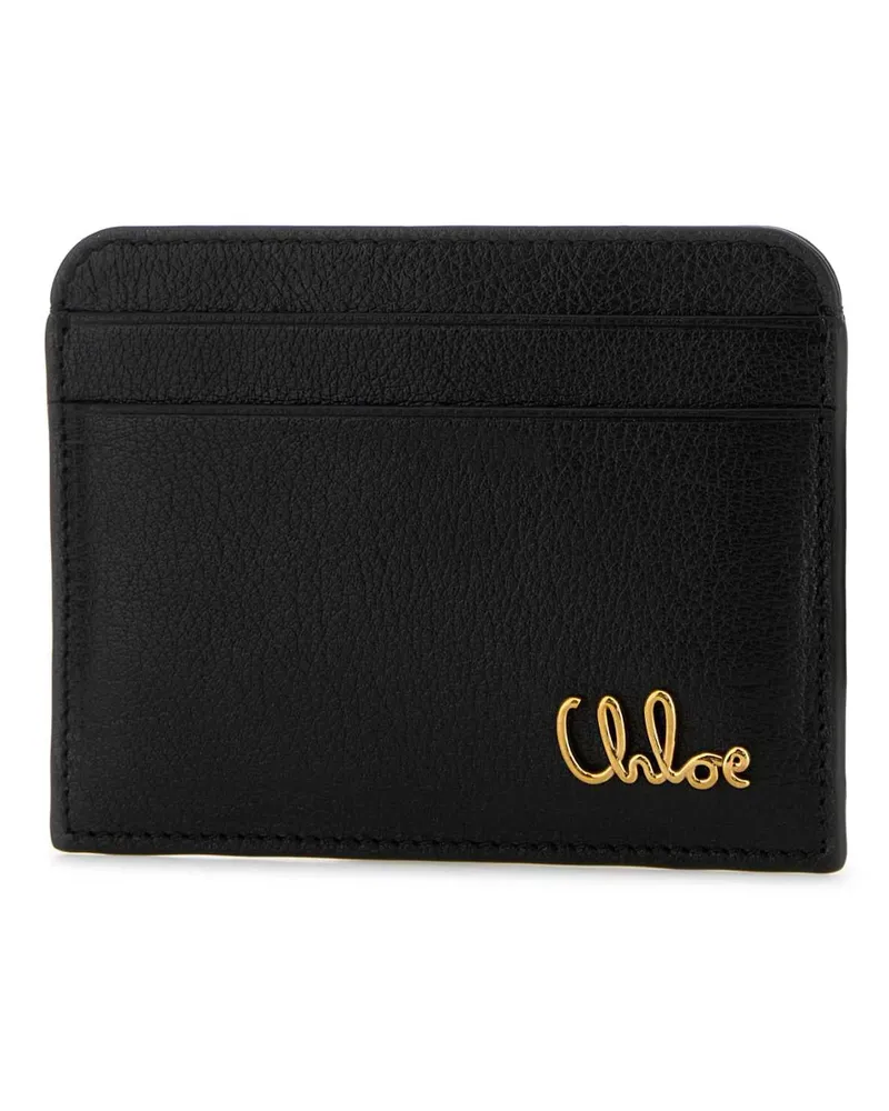 Chloé Women's Black Leather Card Holder Portadocumenti Black