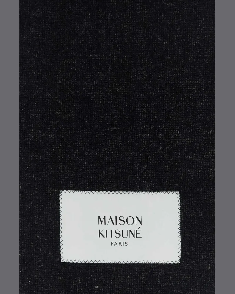 Kitsuné Alpaca Scarf — Black Black