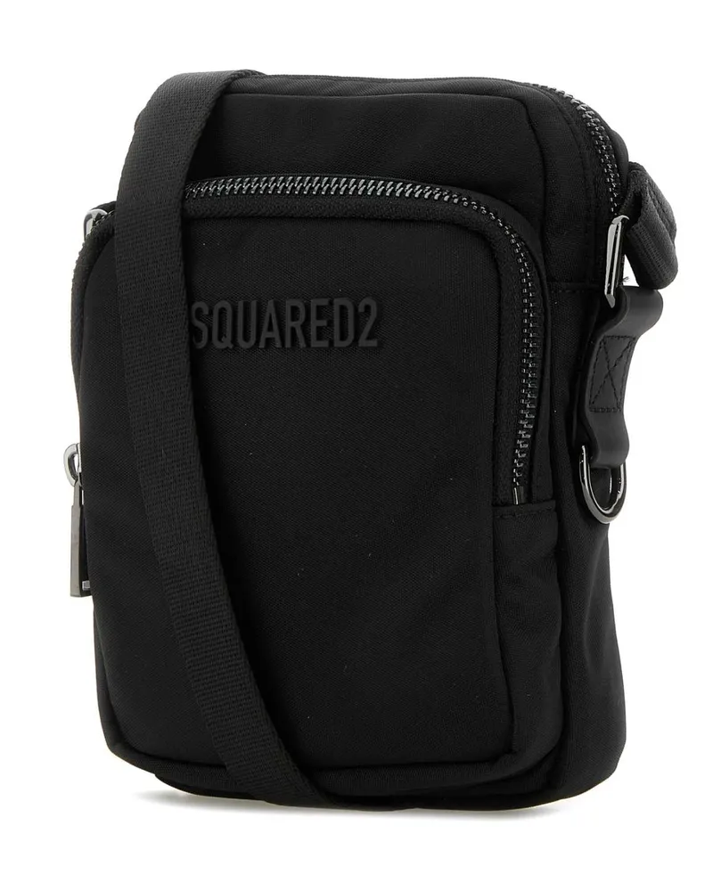 Dsquared2 Men's Black Canvas Urban Crossbody Bag Borse A Tracolla Black