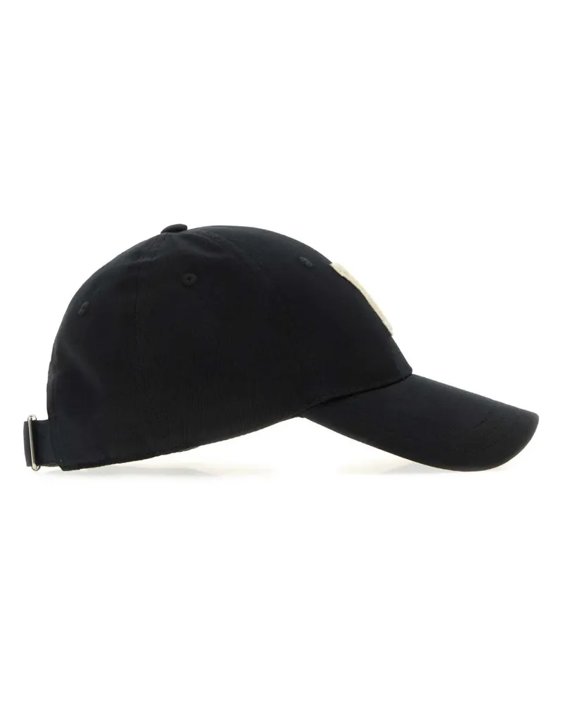 Saint Laurent Men's Black Cotton Baseball Cap Blackivory Exterior: Cappelli Hat Black