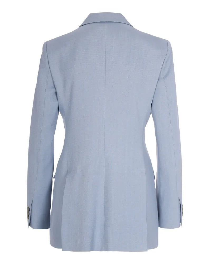 P.A.R.O.S.H. P.A.R.O H. Double-Breasted Viscose Blazer — Blue Blue