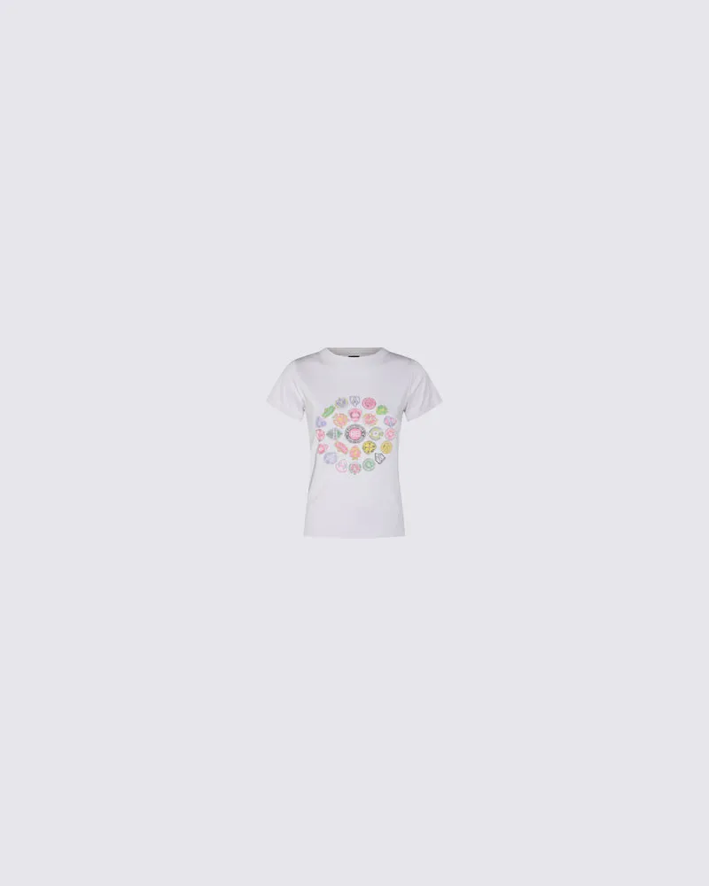 Balenciaga Women's T-Shirts And Polos Dirty White _100 % Co White