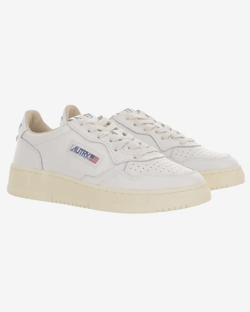 AUTRY Women's Leather Sneakers Medalist Low White Trainers White