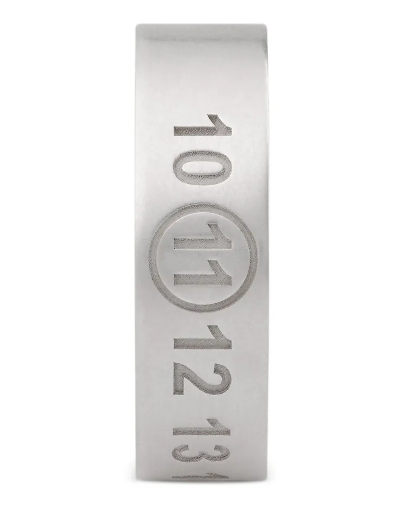 Maison Margiela Engraved Number Reference Ring — Silver Silver