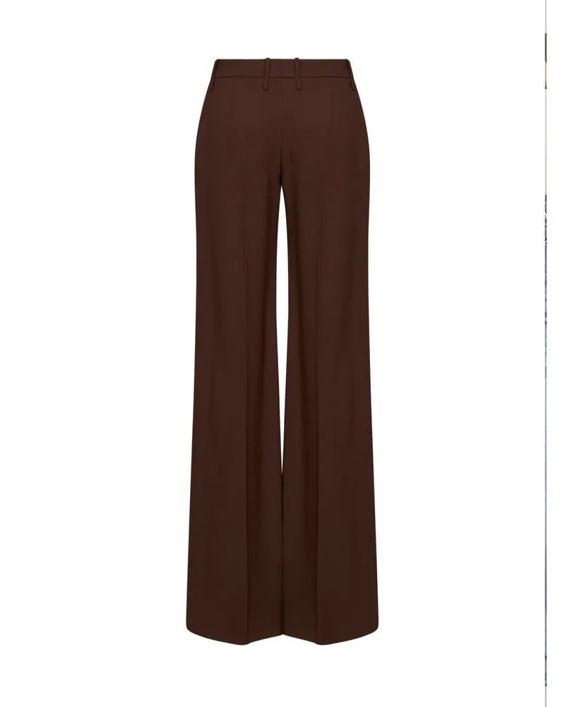 Ermanno Scervino Women's Trousers Bootcut Interlock Brown Viscose Brown