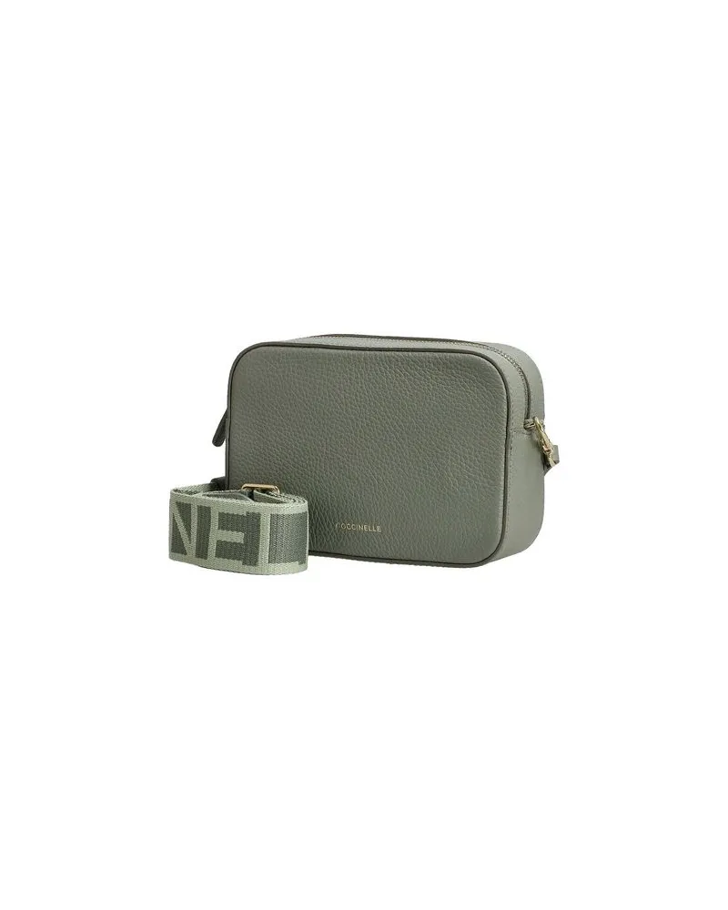 Coccinelle Tebe Leather Crossbody Bag — Green Green