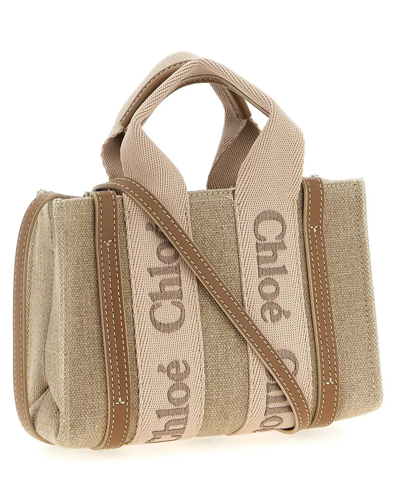 Chloé Woody Mini Bag — Beige Beige