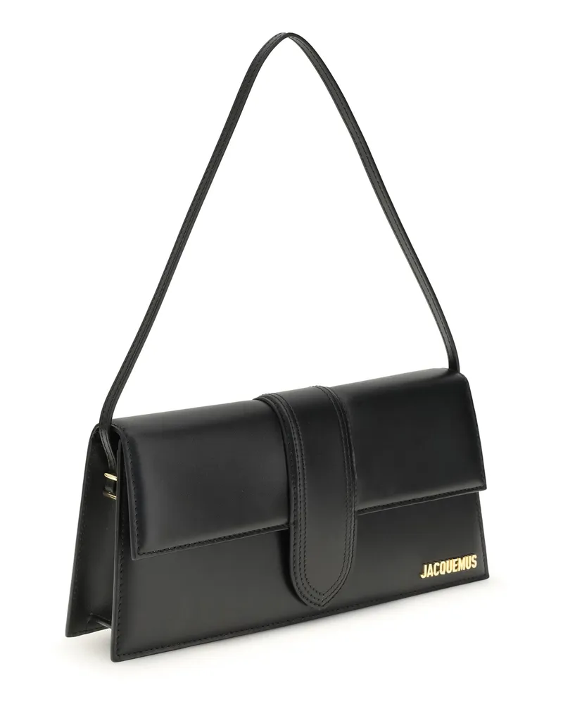 Jacquemus Women's Le Bambino Long Shoulder Bag Black Calf Leather Bos Taurus Black