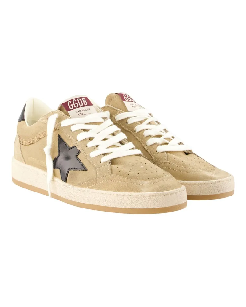 Golden Goose Women's Ball Star Sneakers -  Leather Beige Calfskin Shoes Beige