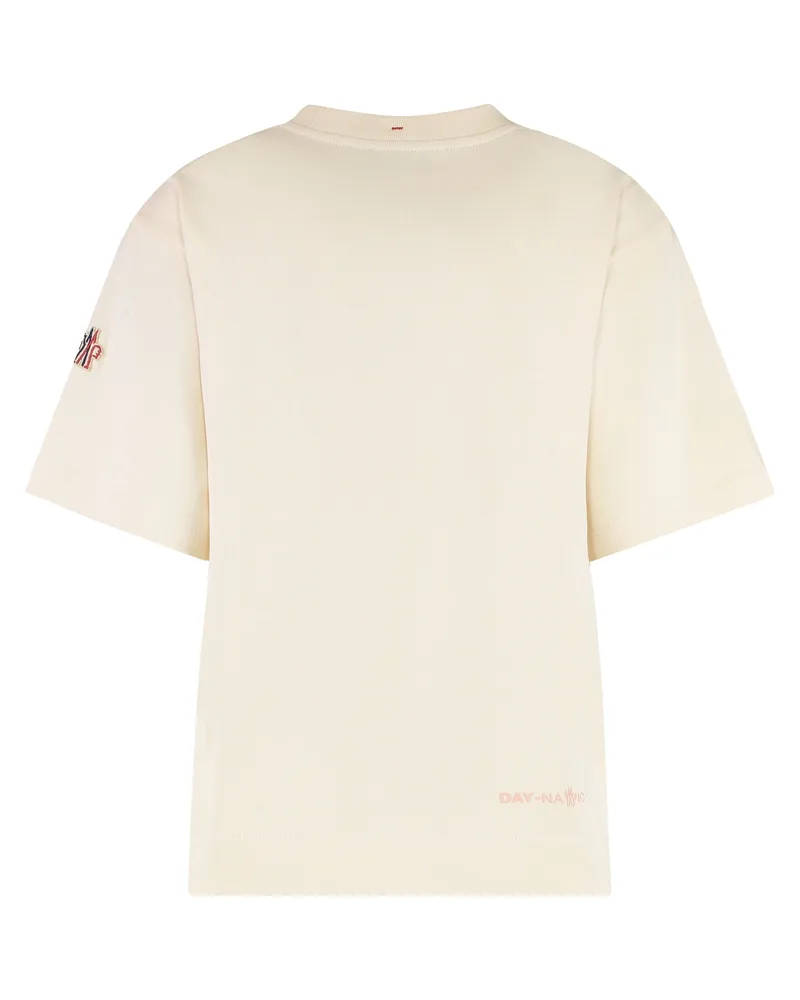 Moncler Women's Cotton Crew-Neck T-Shirt Panna T-Shirts & Jerseys Beige