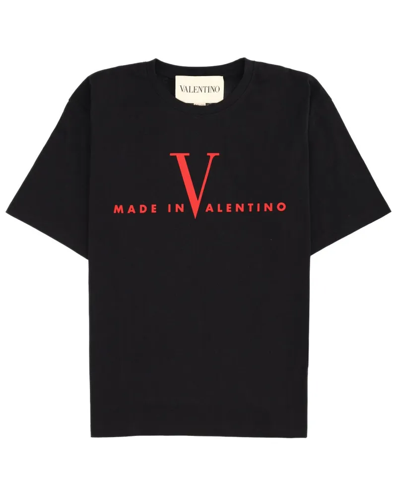 Valentino Garavani Graphic Print Cotton T-Shirt — Black Black