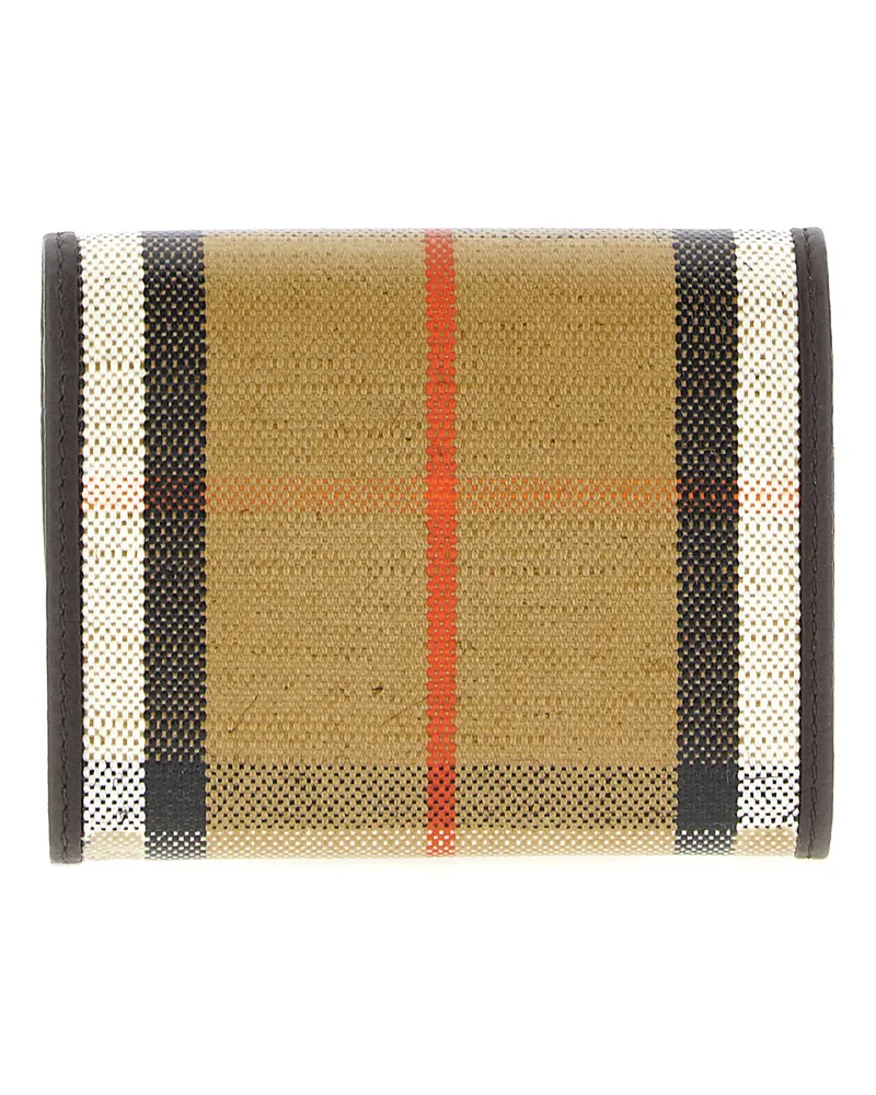 Burberry Women's Beige Cotton Cardholder Accessory Beige
