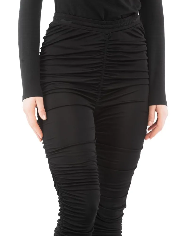 Moschino Women's Black Viscose Casual Pants Black